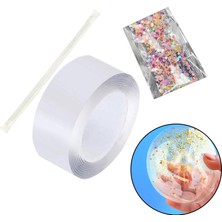 Belovee Darbe Bubbles Çift Taraflı Bant Kancaları Montaj Bant Dıy Üretim Ofis Hediyesi 200CMX3CMX0.1CM (Yurt Dışından)