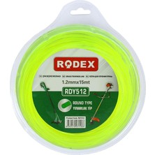 Badem10 Rodex RDY512 Misina Motorlu Tırpan Yuvarlak Misina 1.2 mm 15 Metre Çim Ot Biçme Teli