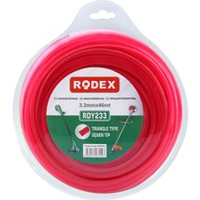 Badem10 Rodex RDY233 Misina Motorlu Tırpan Üçgen Misina 3.3 mm 46 Metre Çim Ot Biçme Teli