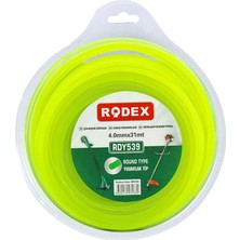 Badem10 Rodex RDY539 Misina Motorlu Tırpan Yuvarlak Misina 4 mm 31 Metre Çim Ot Biçme Teli