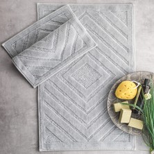 Schafer Home Tiara Pamuklu 2'li Banyo Paspası 50 x 60 cm - 60 x 100 cm - Gri