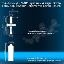 Fomy Köpük Sabun Ankastre Siyah Dispenser 1000 ml