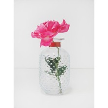 Missi Bakır Boyunlu Amber Cam Vazo(15 Cm)