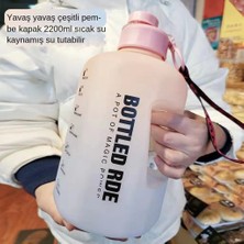 Wonderful Day Süper Büyük Kapasiteli Su Bardağı Spor Fitness Su Isıtıcısı Ton Varil Yüksek Sıcaklığa Dayanıklı Uzay Kupası 2200ML (Yurt Dışından)