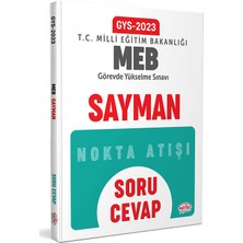 Editör Yayınları 2023 Milli Eğitim Bakanlığı GYS Sayman Soru - Cevap Yayınevi