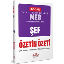 Editör Yayınları 2023 Milli Eğitim Bakanlığı GYS Şef Özetin Özeti Yayınevi