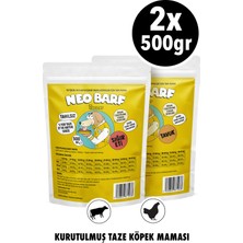NeoBarf Kurutulmuş Taze Köpek Maması Sığır Ve Tavuk  1 Kg  Küçük, Orta, Büyük Tüm Irklar İçin