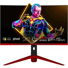 Dragos Vision V27240 27" 1 Ms 240 Hz Fhd Pro Curved Oyuncu Monitör