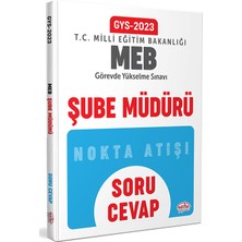 Editör Yayınları 2023 Milli Eğitim Bakanlığı GYS Şube Müdür Soru - Cevap