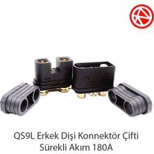 AMASS QS9L 180A (Erkek+Dişi ) Konnektör Çifti