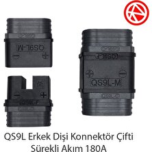 AMASS QS9L 180A (Erkek+Dişi ) Konnektör Çifti