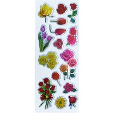 Limmy Sticker Kabartmalı Stiker Defter, Planlayıcı Etiket Gül (CB147) 16X7 cm