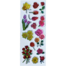 Limmy Sticker Kabartmalı Stiker Defter, Planlayıcı Etiket Gül (CB247) 16X7 cm