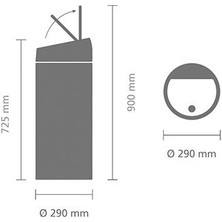 Brabantia Evrekala Dokunmatik Çöp Kutusu Brabantia Touch 30 lt