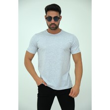 JettStore Erkek Slim Fit Bisiklet Yaka %100 Pamuklu Basic Tişört