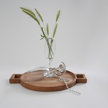 Koza Wood Art Doğal Ahşap Sunum Tahtası, Sunum Tepsisi, Servis Tahtası Kayın Ağacı