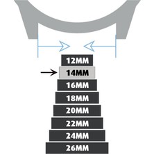 Saatse 14MM Silikon Saat Kordonu Kayış