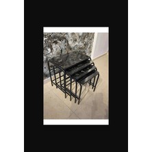 AslanStore Metal Zigon Sehpa Orta Sehpa Yan Sehpa Metal 4'lü