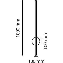 Led Projem Dekoratif Modern LED Aplik 100CM Günışığı