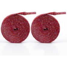 Airyfoot Airyfoot Bordo 120 cm Simli Yassı Bağcık, Bot, Spor, Converse, Günlük Ayakkabı Bağcığı