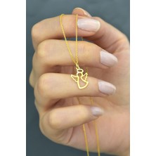 Papatya Silver 925 Ayar Altın Kaplama Gümüş Melek Kolye