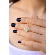 Papatya Silver 925 Ayar Gümüş Altın Kaplama Rüzgar Gülü Kolye