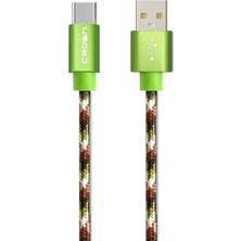 Crown Micro Micro USB Hızlı Şarj Destekli Örgü Kablo (3092M)