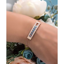 Papatya Silver 925 Ayar Gümüş Rose Kaplama Isim Demonte Bileklik