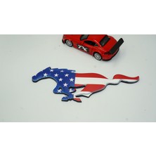 Dk Ford Ranger Koşan At Bagaj Kapağı Amerikan Bayrak 3m Metal Logo