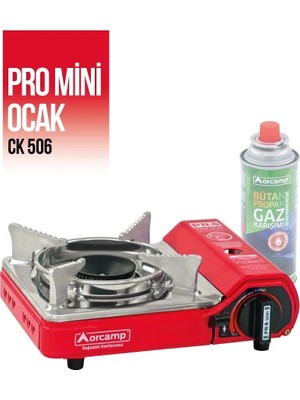 Orgaz Orcamp Tekli Çantalı Mini Portatif Ocak Kırmızı CK-506