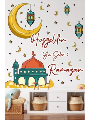 Kt Grup Ramazan Ayı Temalı Cam Duvar Süsleri Hoşgeldin Ramazan Sticker Seti