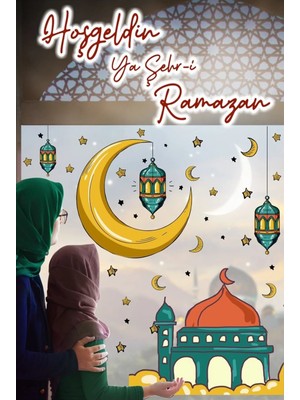 Kt Grup Ramazan Ayı Temalı Cam Duvar Süsleri Hoşgeldin Ramazan Sticker Seti