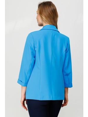 Ekol Kadın Duble Kol Ceket 4540 Mavi