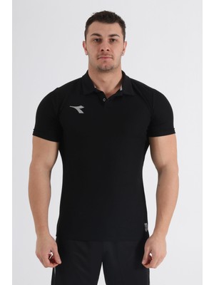 Diadora Alto Kamp Polo T-Shirt Siyah