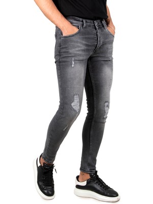 Deepsea Taşlanmış Likralı Skinny Fit Kot Pantolon 2305995