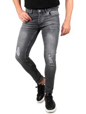 Deepsea Taşlanmış Likralı Skinny Fit Kot Pantolon 2305995