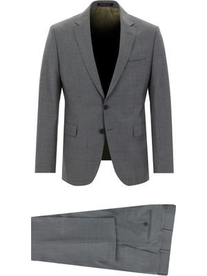 Kiğılı 7 Drop Slim Fit Dar Kesim Yünlü Desenli Takım Elbise