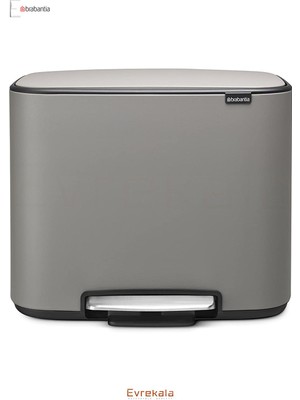 Brabantia Evrekala Shop Çöp Kutusu 36 Lt Brabantia Mineral Gri New Series Bin Trash Can 10 Yıl Garantili