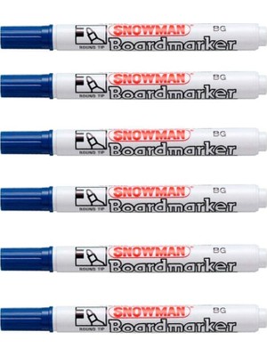 Snowman Bg-12 M Tahta Kalemi Mavi - 6 Adet
