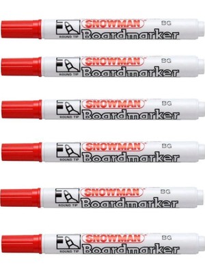 Snowman Bg-12 K Tahta Kalemi Kırmızı - 6 Adet