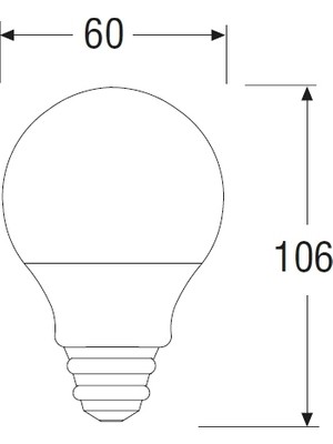 Gecem 7W E27 Duylu LED Ampul 6500K