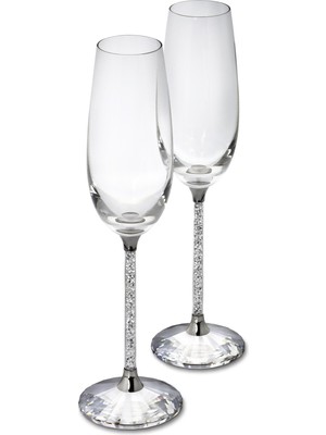 Swarovski 255678 Swarovski Ev Dekorasyon Crystalline Toasting Flutes (Set Of 2)