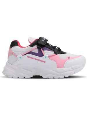 Slazenger KEKOA IN Kız Çocuk Cırt Cırtlı Beyaz / Pembe Günlük Spor Ayakkabısı