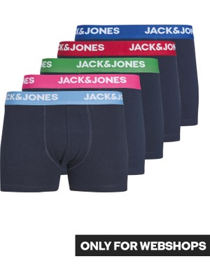 Jack & Jones Norman Trunks 5 Pack Erkek Lacivert Boxer 12233490-04