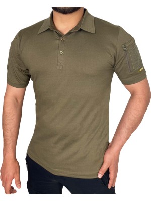 Wolftrap Tactical Polo Yaka 2 Cepli Kısa Kollu Taktik T-Shirt Haki