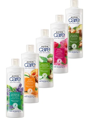 Avon Care Isırgan Otu ve Bitkisel Özlü Arındırıcı Şampuan & Saç Kremi Seti, Tüm Saç Tipleri için, 5×700 ml
