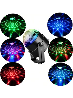 Star Global LED Disco Topu Sese Duyarlı Küre Disko Topu Renkli Işıklı Lazer