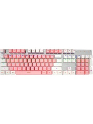 CoverZone Leaven K660 Kablolu Klavye LED Rgb 104 Tuşlu Mavi Switch Gökkuşağı Renler Mekanik Oyuncu Işıklı Klavye Ergonomik Tasarım Rahat 150CM Kablo Uzunluğu Bilgisayar Pc Için (Mavi Switch)