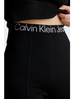 Calvin Klein Elastik Bel Bantlı Dar Kesim Kloş Tayt J20J221301BEH Bayan Tayt J20J221301 Beh