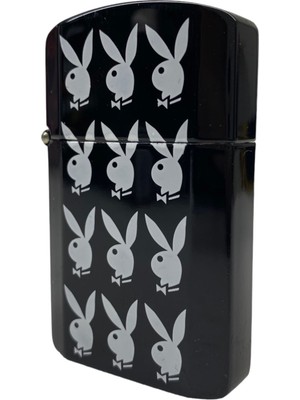 Elif Playboy Benzinli Metal Çakmak Siyah